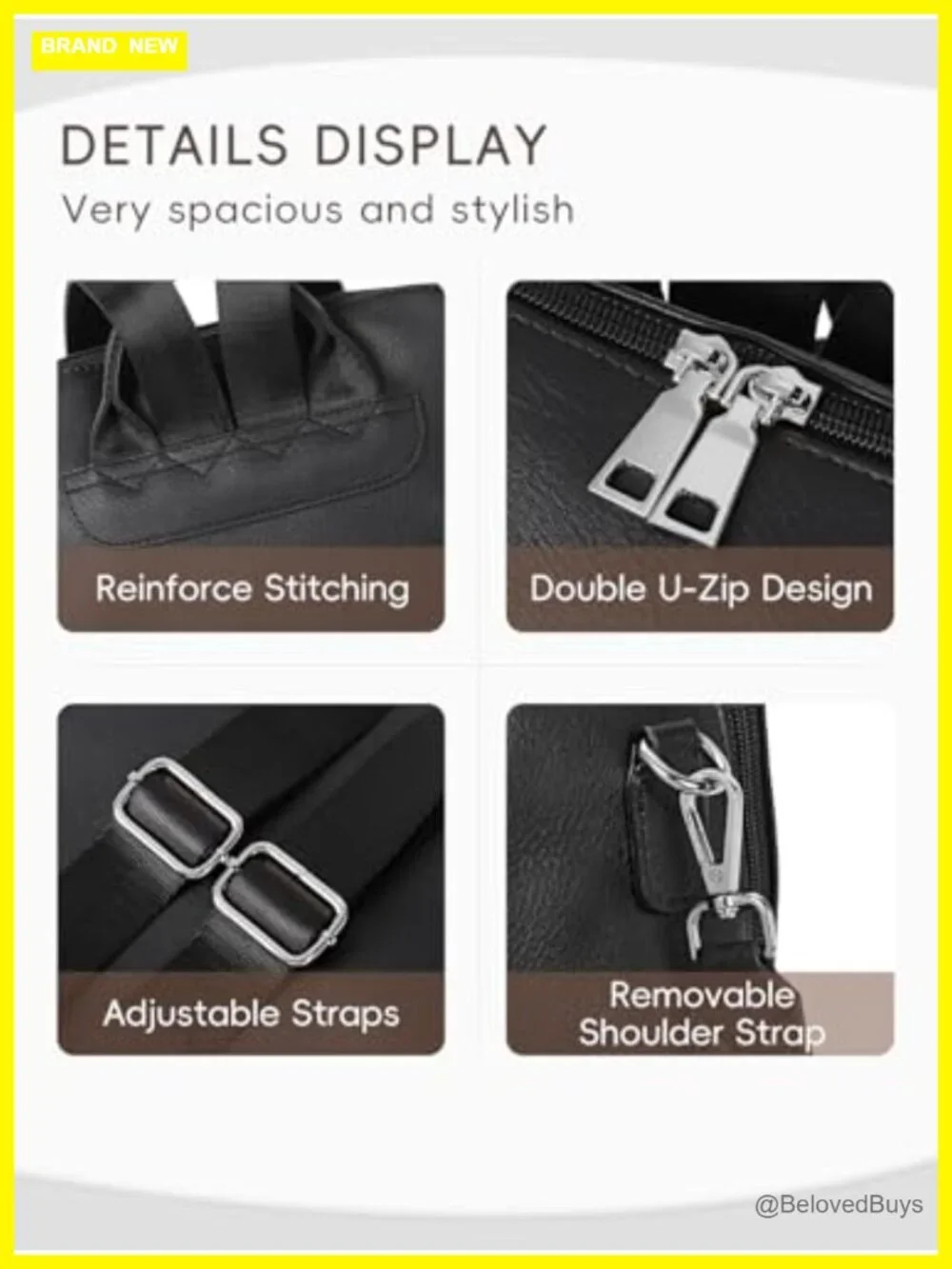 Women's PU Leather Anti-theft Fashion Travel Backpack Purse Shoulder Bag